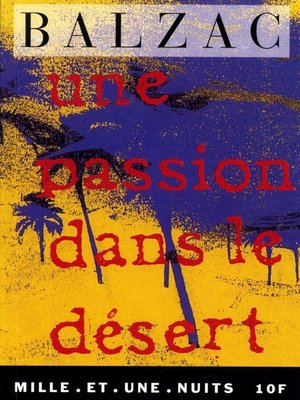 cover image of Une passion dans le désert